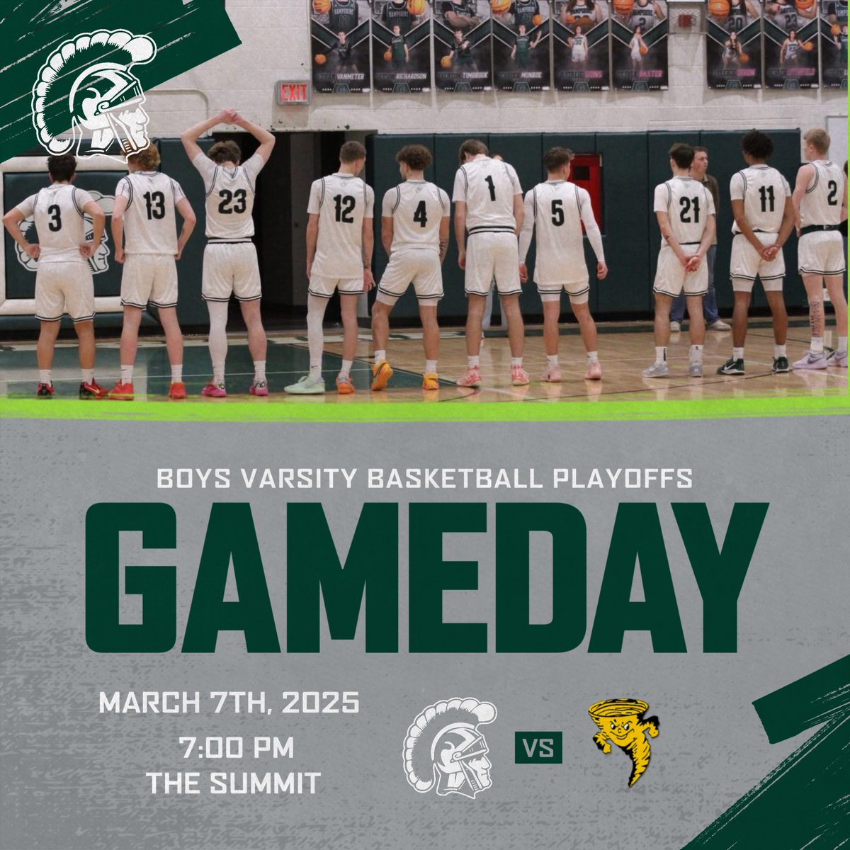 The first round of boy's playoffs is here! We welcome Keyser to our home court, game starting at 7:00 PM. Let's Go Trojans!!!