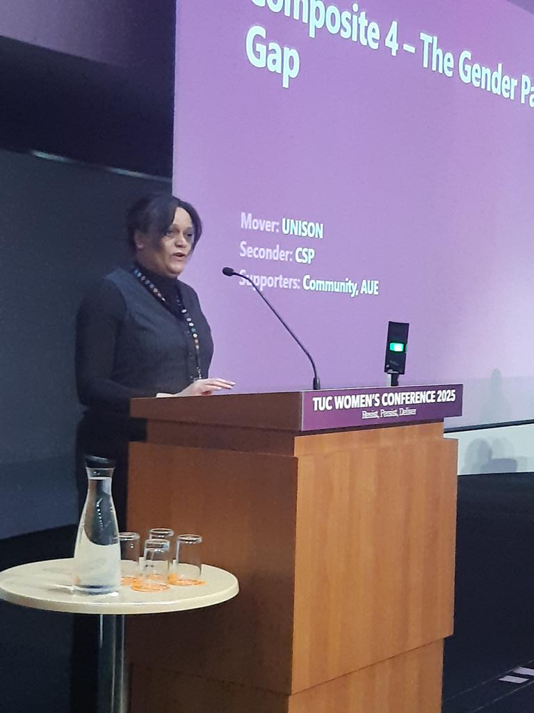 Davena Rankin speaking on Gender Pay Gap.
#TUCWomensConference #ResistPersistDeliver
