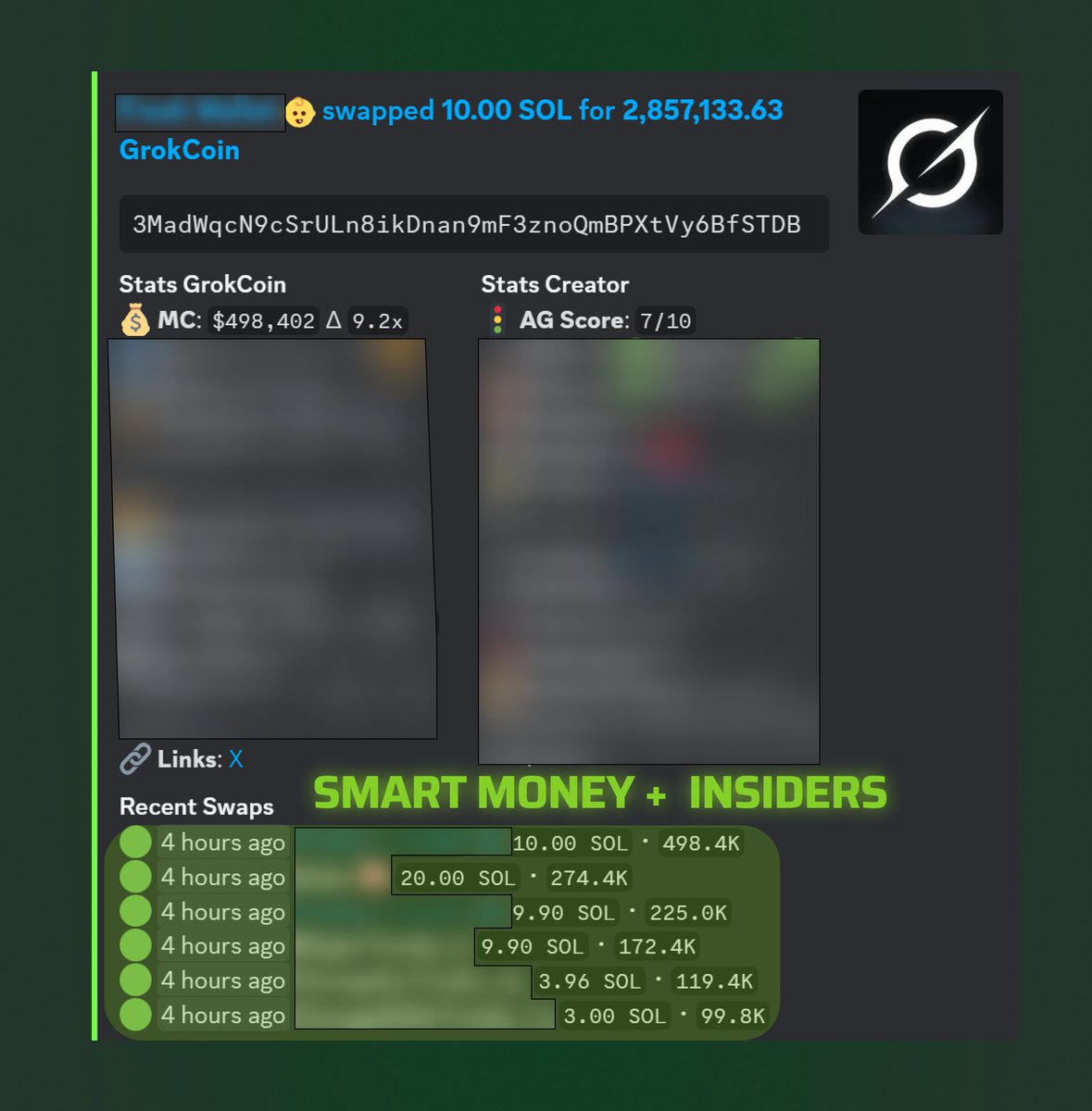 D0gToR (@d0gto) on Twitter photo The Smart Tracker from <a href="/alpha_gardeners/">Alpha Gardeners</a> is still one of the best tools for monitoring on-chain moves📊
Lots of insider activity detected under $270K MC on #GrokCoin🤯
Being early is the real edge 🧑🌾 The Smart Tracker from <a href="/alpha_gardeners/">Alpha Gardeners</a> is still one of the best tools for monitoring on-chain moves📊
Lots of insider activity detected under $270K MC on #GrokCoin🤯
Being early is the real edge 🧑🌾
