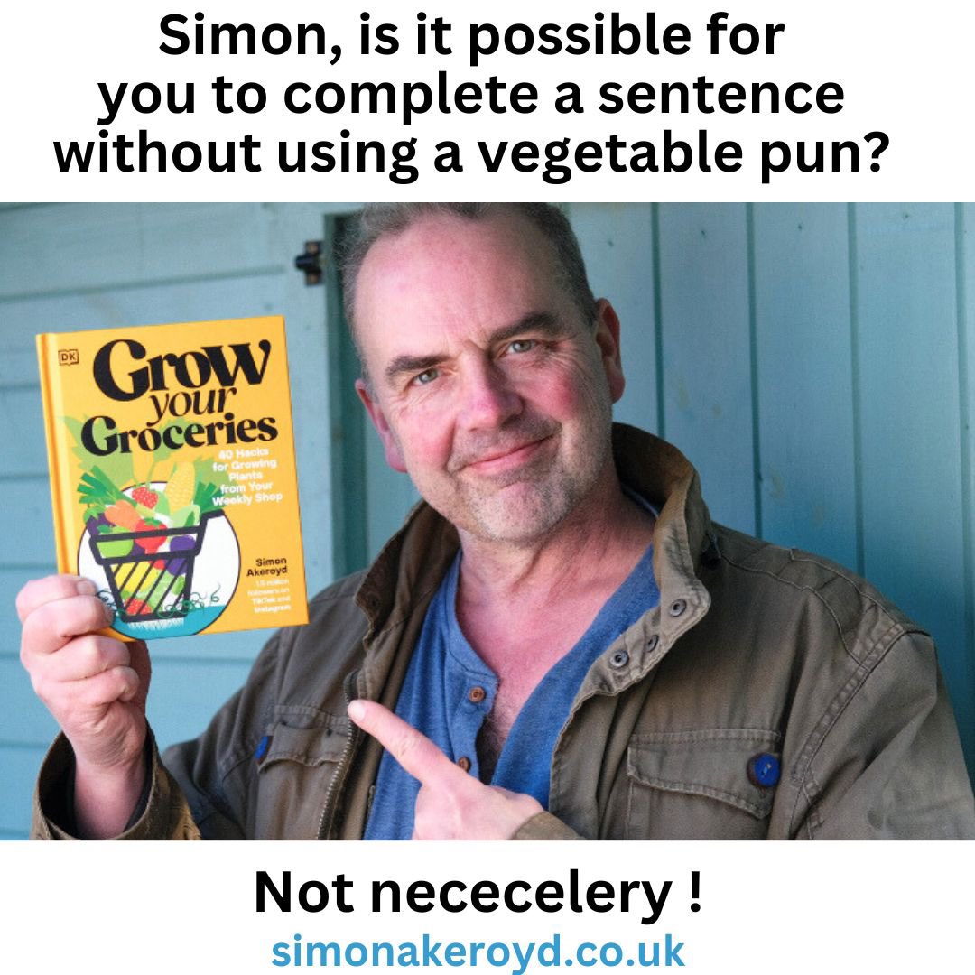 To celebrate my latest book ‘Grow your Groceries’ being published yesterday, here is a terrible joke for you 😊