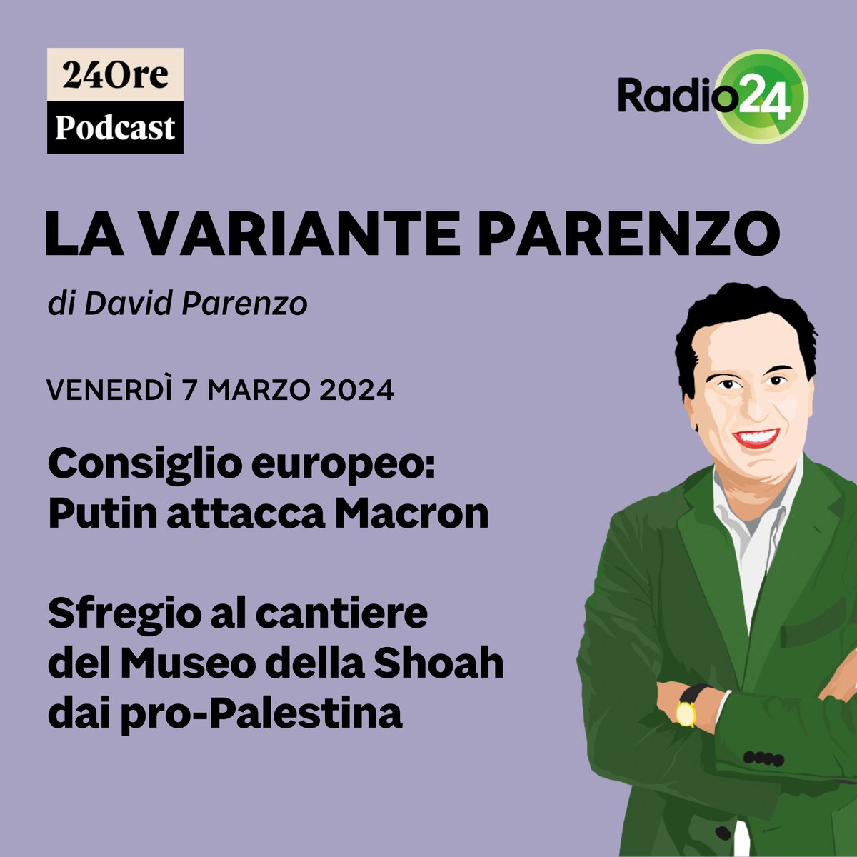Radio24_news's tweet photo. Ascolta la puntata de #lavarianteParenzo di oggi #7marzo
.
Clicca qui ▶️ https://t.co/48CLuWj8P3
.
@davidparenzo #ConsiglioEuropeo #Putin #Macron #sfregio #Shoah https://t.co/a3MOT8Of0F