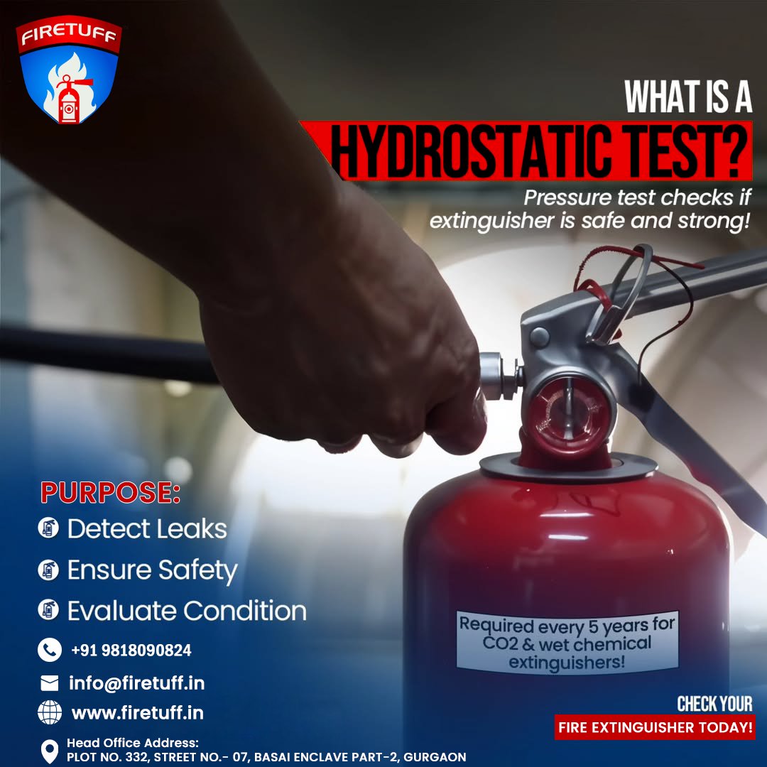 FireTuffindia's tweet image. 🚨 Is your #FireExtinguisher SAFE? 🚨
A Hydrostatic Test ensures your extinguisher is strong, leak-free, and ready for emergencies! 🔥✅
🔹 Detect Leaks
🔹 Ensure Safety

📞 +91 9818090824
📧 info@firetuff.in
🌐 firetuff.in

#FireSafety #HydrostaticTest #StaySafe
