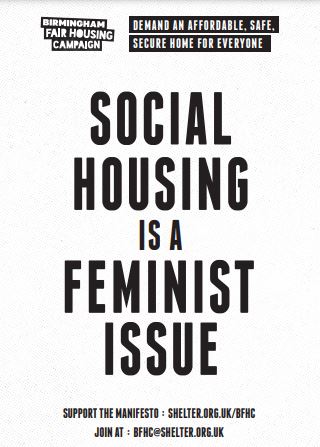 Domestic Abuse is the 2ND BIGGEST cause of homelessness in #Birmingham. Due to the housing emergency, women are having to choose between staying in an abusive relationship or becoming homeless. That's why this #IWD we're calling on Birmingham's politicians to build social housing