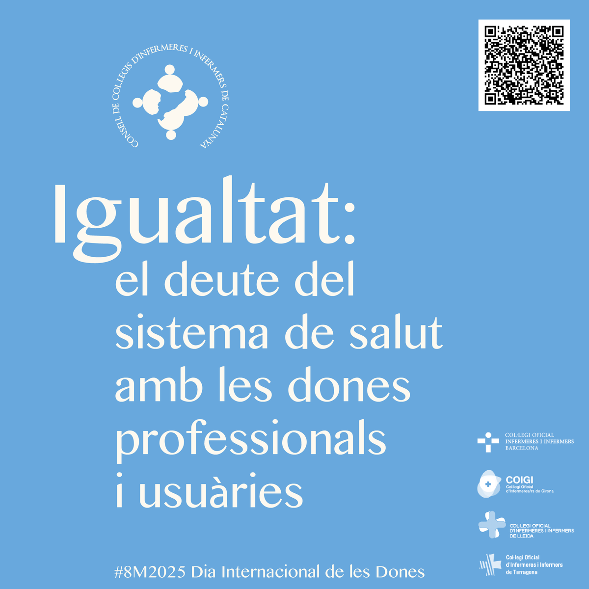 #8M "Igualtat: el deute del sistema de salut amb les dones professionals i usuàries".

Llegiu a consellinfermeres.cat/ca/noticies/ig… <a href="/COIBarcelona/">Col·legi d'Infermeres i Infermers de BCN (COIB)</a> <a href="/COIGIrona/">Col·legi Oficial d'Infermeres/ers de Girona</a> <a href="/InfLleidaCOILL/">InfermeresLleidaCOILL</a> <a href="/codita_tgn/">Codita Tarragona</a> <a href="/AIFICC/">AIFICC</a> <a href="/Llevadores/">Llevadores</a> <a href="/ACITSL/">ACITSL</a> <a href="/ASCISAM/">ASCISAM</a> <a href="/SCGiG/">SCGiG</a> <a href="/acippediatria/">Acippediatria</a>