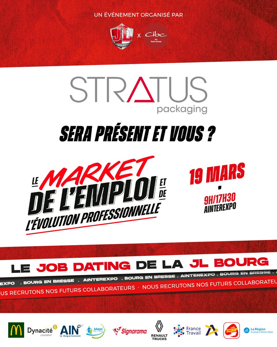 Le Market de l'Emploi revient pour une quatrième édition !

📅 Rendez-vous le mercredi 19 mars, de 9h à 17h30

Découvrez de nouvelles opportunités professionnelles lors de cette journée dédiée à l’emploi. Plus de 100 entreprises seront présentes avec des offres variées : jobs