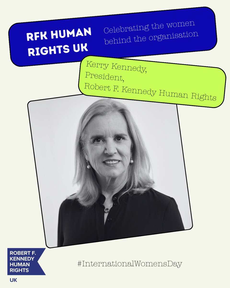 RFK Human Rights UK (@rfkhumanrightuk) on Twitter photo Happy #InternationalWomensDay! 🎉
Today, we celebrate our incredible President, <a href="/KerryKennedyRFK/">Kerry Kennedy</a> whose unwavering dedication to human rights and justice inspires us all. Her leadership and passion drive our mission forward, empowering change-makers around the world.
💜 #IWD Happy #InternationalWomensDay! 🎉
Today, we celebrate our incredible President, <a href="/KerryKennedyRFK/">Kerry Kennedy</a> whose unwavering dedication to human rights and justice inspires us all. Her leadership and passion drive our mission forward, empowering change-makers around the world.
💜 #IWD