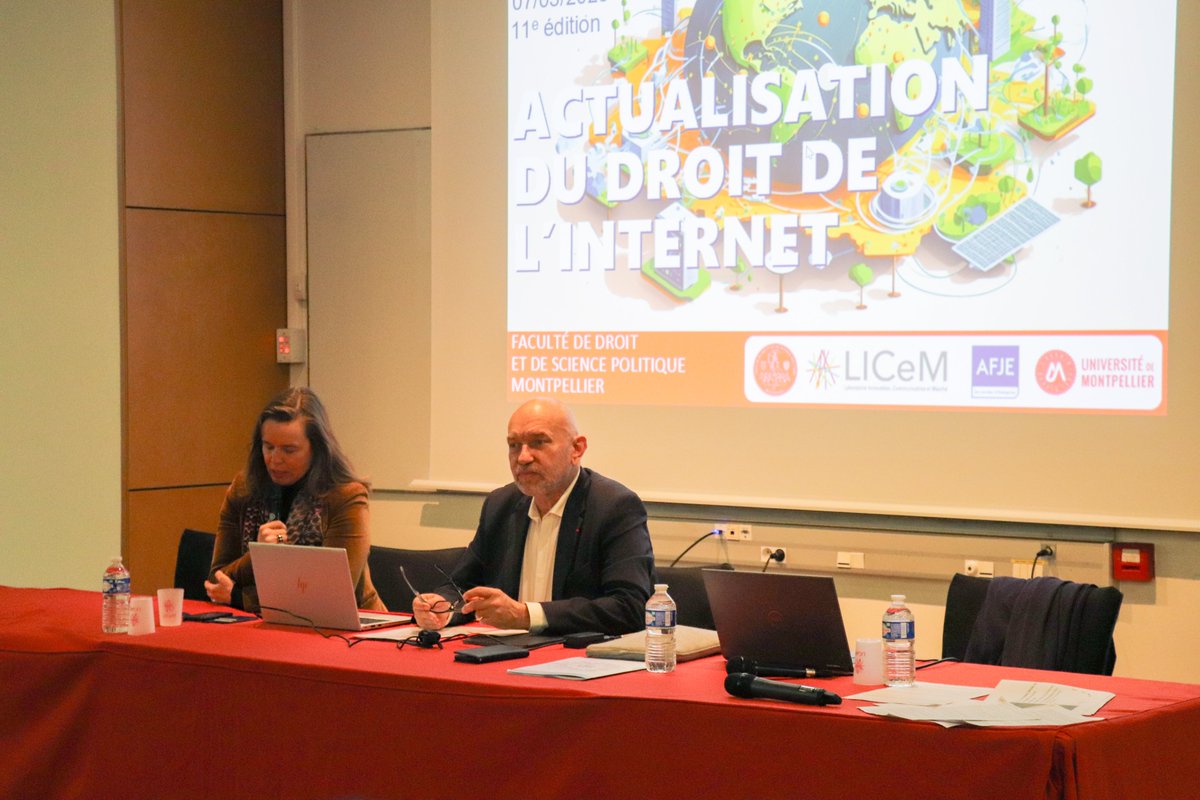 J'ai ouvert, aux côtés d'Agnès Robin <a href="/LICeM_UM/">LICeM</a>, le colloque sur l'actualisation du droit de l'internet &amp; l'utilisation des SIA génératives dans la pratique des juristes d'entreprise organisé à la Fac. de Droit en partenariat avec l'association française des juristes d'entreprise
