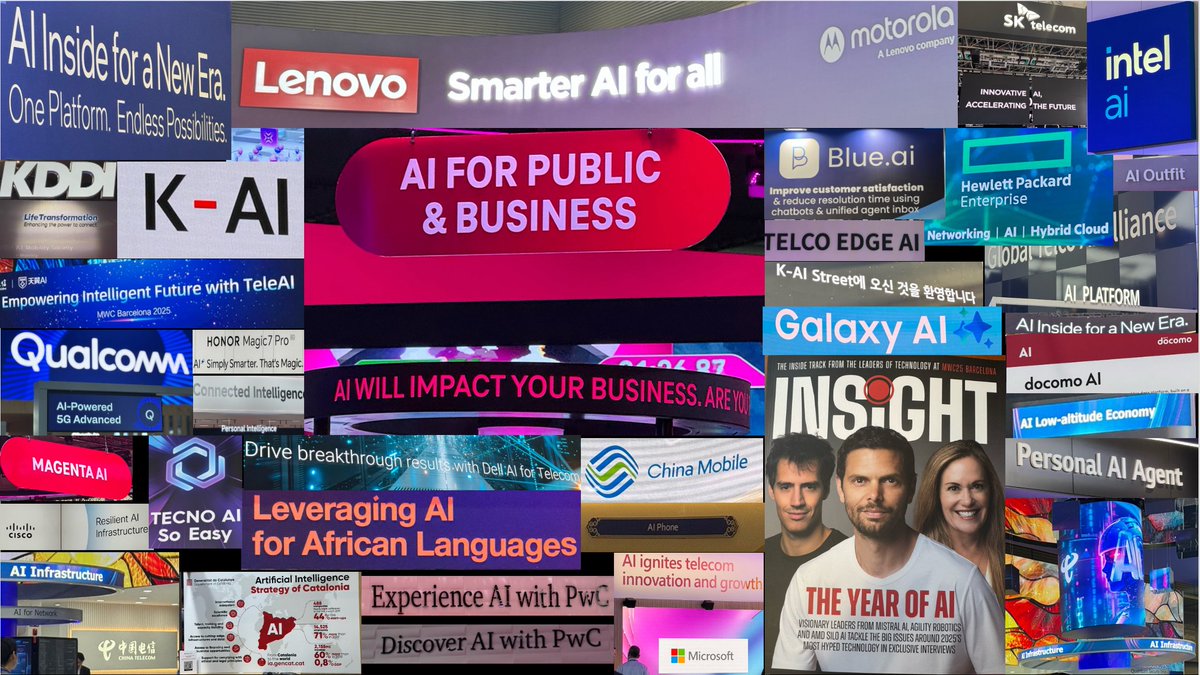 I've written a post about my experiences of <a href="/GSMAMWC/">MobileWorldCongress</a>  (<a href="/MWCHub/">MWC</a> ) where I've never seen so much positioning around a single trend, in this case AI
#marketing #positioning

linkedin.com/posts/gileston…