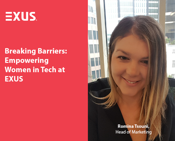 💜 This #IWD2025, we celebrate the strength &amp; leadership of women in tech!

At EXUS, 45% of managerial roles are held by women—we champion action, not just words.

📖 Read our Head of Marketing Romina Tsouni’s inspiring journey: bit.ly/4ivUwZq