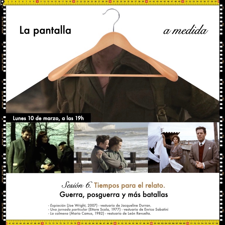 Pues nos vemos el lunes 10 a las 19h en C/ Génova 14 con la sesión de #lapantallaamedida.
Hablaremos del antes, del durante y del después de la guerra más guerra de todas. Llevaremos puestas las chupas de aviador, las rebecas y las medias de cristal contra el frío de los tiempos