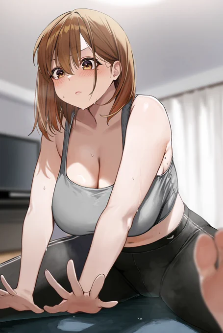 OLちゃんエクササイズ中 