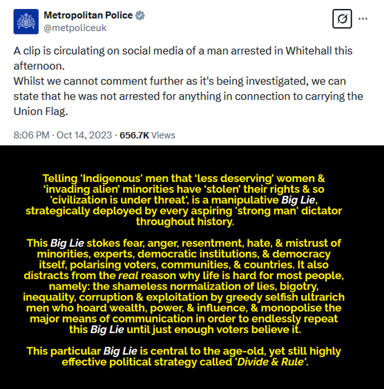 docrussjackson's tweet image. Farage has always been a shit-stirring disinformation superspreader. The only people voting for a twenty-first century Oswald Mosley (be that Farage or Lowe) are those manipulated by the #BigLie, which offers them sacrificial scapegoats and tells them to embrace their victimhood.