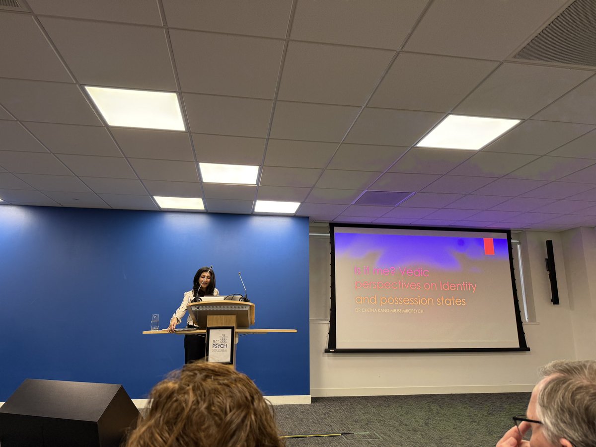 Spirituality Special Interest Group (@rcpsychssig) on Twitter photo Next up is Dr Chetna Kang, discussing possession states from a Hindu Perspective #SPSIG #Possession #Psychiatry Next up is Dr Chetna Kang, discussing possession states from a Hindu Perspective #SPSIG #Possession #Psychiatry