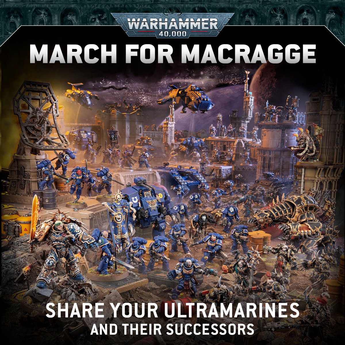 It's time to March for Macragge! 

Share your Ultramarines, with courage and honour below!

#WarhammerCommunity