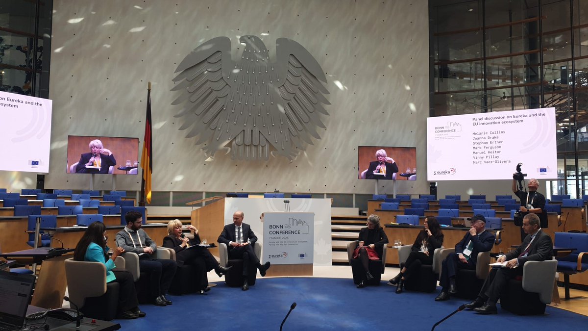 Joanna Drake (@jdrakeeu) on Twitter photo Happy to participate in the 'Eureka and the EU Innovation Ecosystem' conference today in Bonn. I am looking forward to the discussions among policy makers, industry leaders, SMEs and innovators on policy priorities in R&I and the ways to strengthen our competitiveness. <a href="/HorizonEU/">Horizon Europe 🇪🇺</a> Happy to participate in the 'Eureka and the EU Innovation Ecosystem' conference today in Bonn. I am looking forward to the discussions among policy makers, industry leaders, SMEs and innovators on policy priorities in R&I and the ways to strengthen our competitiveness. <a href="/HorizonEU/">Horizon Europe 🇪🇺</a>