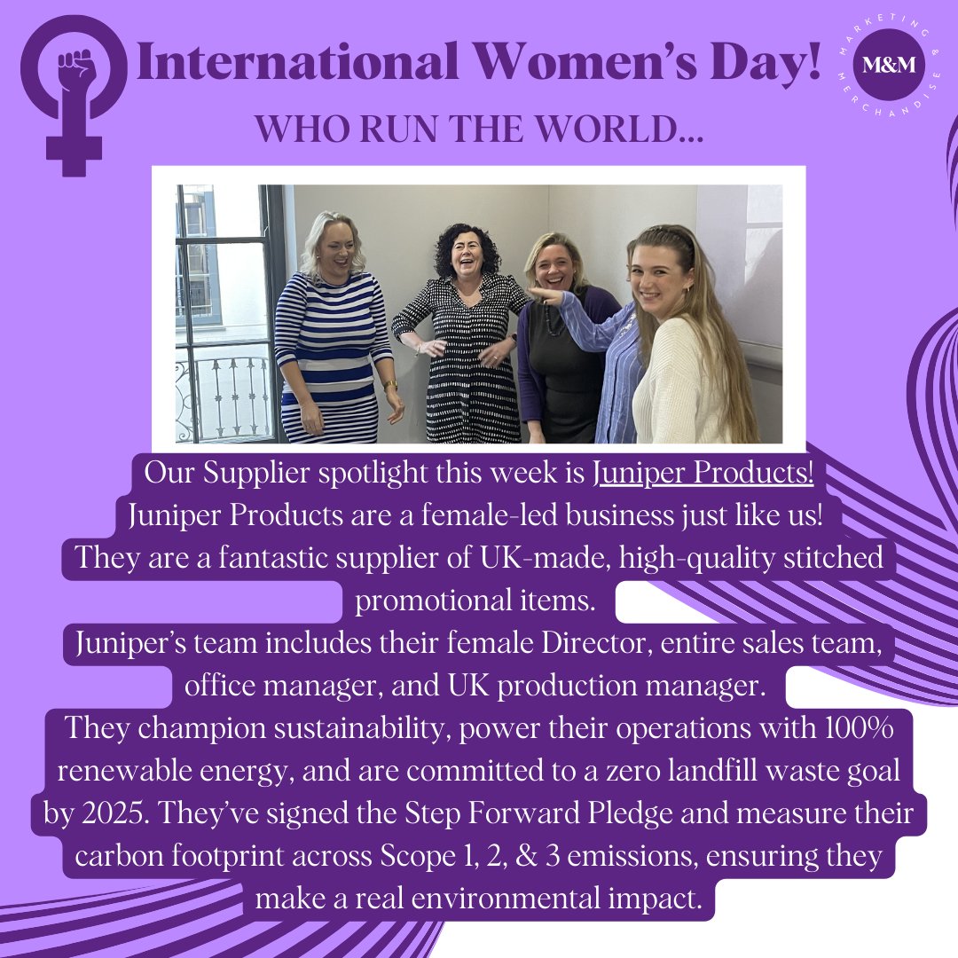 💜 Celebrating #WomeninBusiness! This #InternationalWomensDay, we’re shining the spotlight on Juniper Products, a fantastic female-led business – just like us! 👏✨ We’re proud to work with such an inspiring team!

#IWD2025 #EmployeeAppreciationDay #NationalBeHeardDay