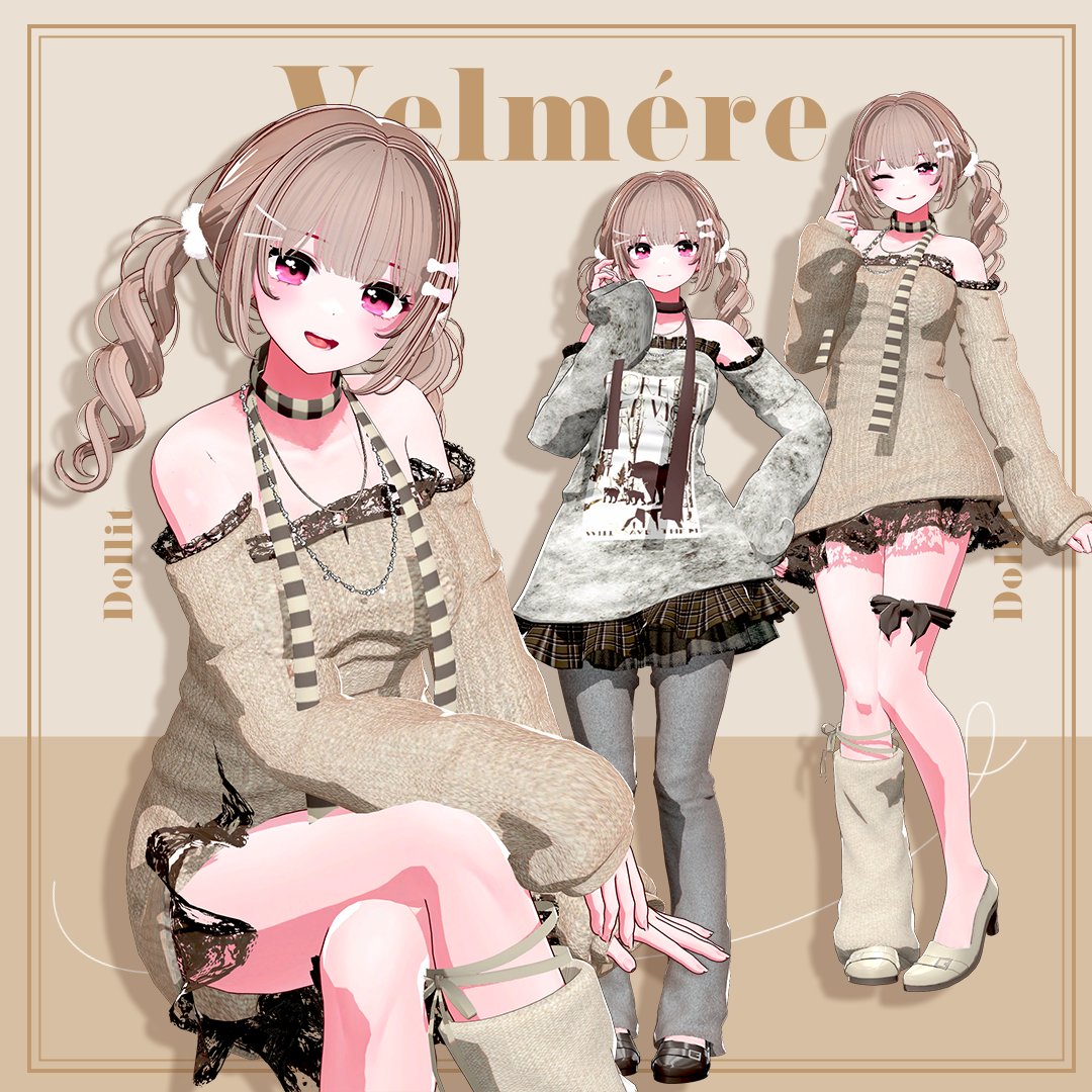 newnyangee's tweet photo. ⋆ ˚｡⋆୨୧⋆｡˚ 𝑅𝑇 𝑒𝑣𝑒𝑛𝑡 ˚｡⋆୨୧⋆｡˚ ⋆

Dollit샵의 'Velmére' 의상이 발매되었습니다!
빈티지한 느낌의 원피스&진 코디에요!

좋은 기회를 받아 해당 게시글을 RT해주신 분들 중 두 분을 뽑아 선물해드리려구 합니다♡
(Vtuber, VRchat 유저 대상, 日本人OK) 
많은 참여 부탁드립니다!  

🤎기간 : ~ 25.03.11
🤎https://t.co/VIvIHdPG3V

#Dollit_S2