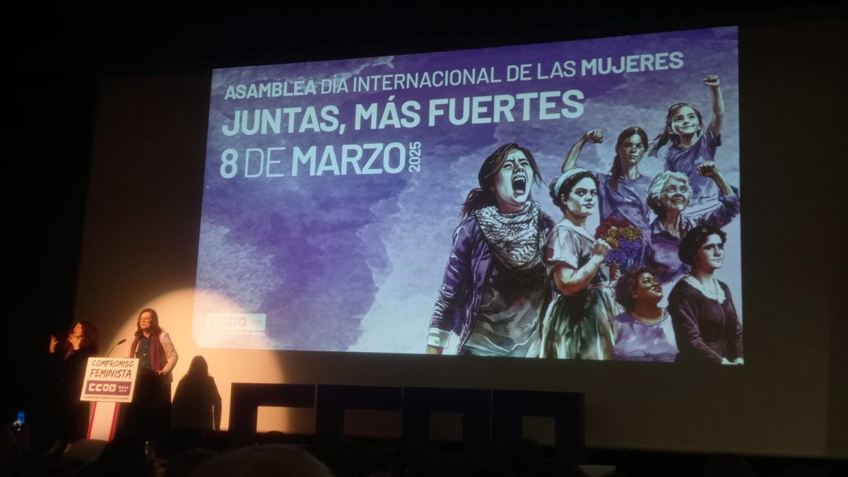 CCOOSanidadMad's tweet photo. Acto por las mujeres‼️

✊Somos valientes, no vamos a dejar de luchar.

🙍‍♀️Somos indispensables en la sociedad y también en nuestros sectores sanitarios y sociosanitarios.

🟣Somos mujeres y de @CCOOSanidadMad @CCOOMadrid @fssccoo 

#JuntasMásFuertes #DiaInternacionalDeLaMujer