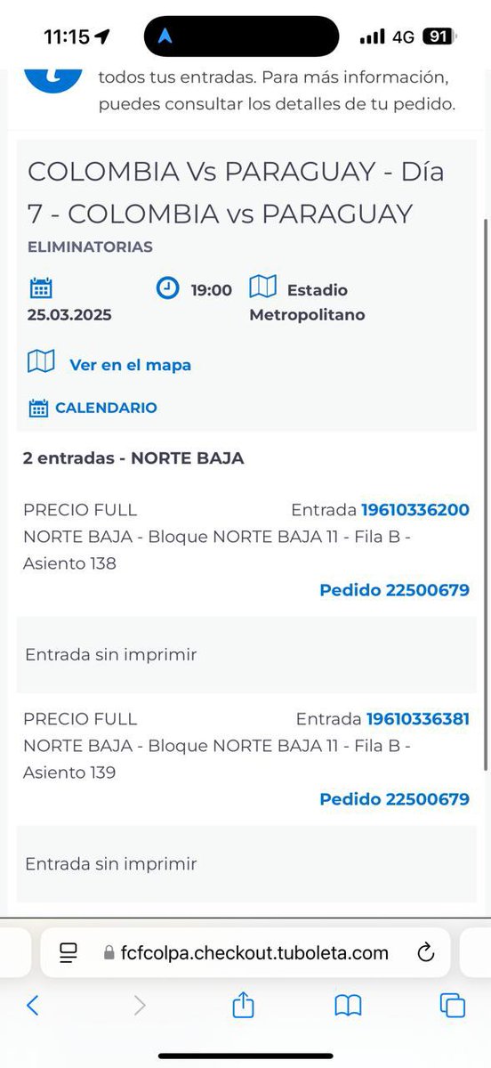 diegomanrique13's tweet photo. Ya disponibles en TuBoleta Pass entradas para el partido Colombia Vs Paraguay el 25 de marzo en el metropolitano de Barranquilla a las 7:00 pm a excelente precio. Información por DM
#SeleccionColombia #tuboleta https://t.co/I0fwVtSaxg