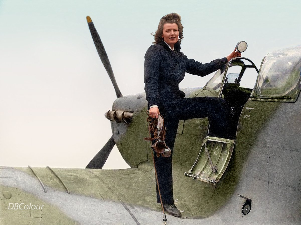 colour_history's tweet image. 'Spitfire Girls'
Air Transport Auxiliary (ATA)
Mary Wilkins, Marie Agazarian, Diana Barnato and Mary Guthrie.
Marie Agazarian lost both of her brothers in WW2 active service
Diana Barnatos fiancé died in a flying accident in 1942 and then her husband in a flying accident in 1945