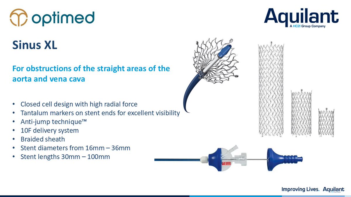 Aquilantvasc's tweet photo. ⭐️PRODUCT FOCUS⭐️
The Sinus XL stent from #Optimed provides high radial force for the straight central vessels
✅Closed cell design
✅High radial force
✅Radiopaque markers
✅Anti-Jump technique
✅Braided sheath
📞📧 For more information
#VascularIR #iRad #venous #artery #IR https://t.co/aVwYjwKOlp