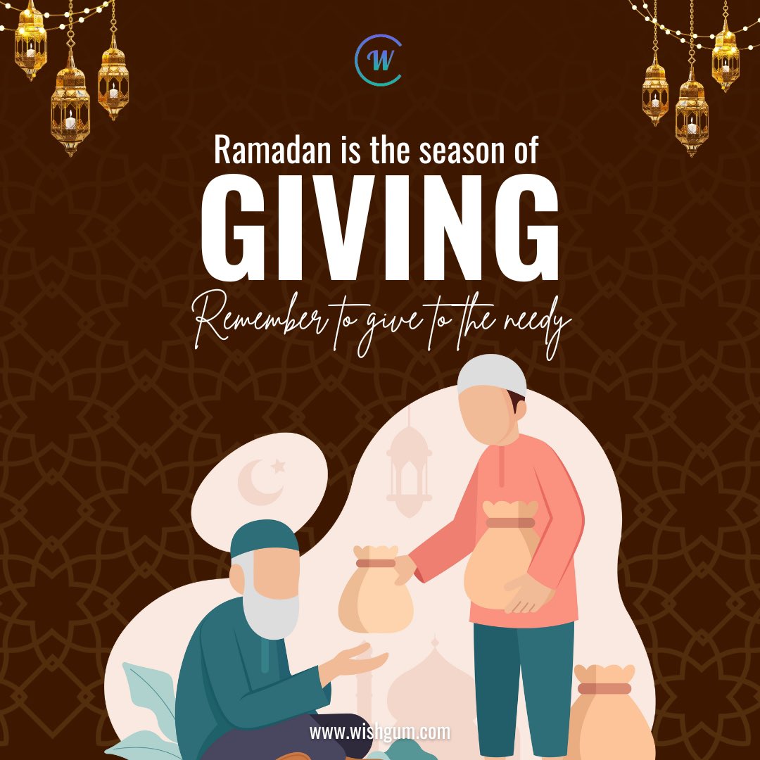 Remember to gift alms this beautiful season 🌙