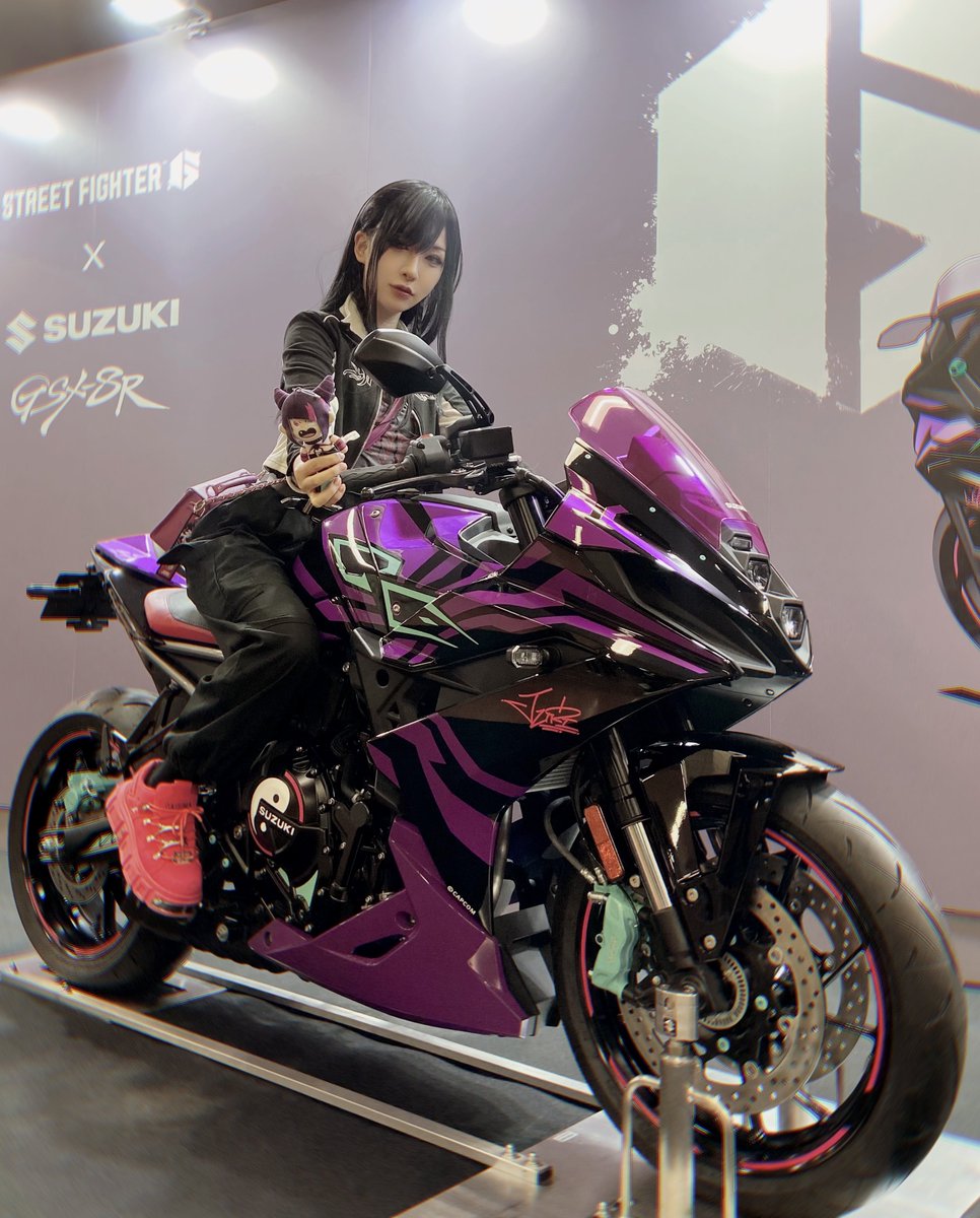 ジュリちゃんのバイク乗ってきた🏍️ #CAPCOMCUP11