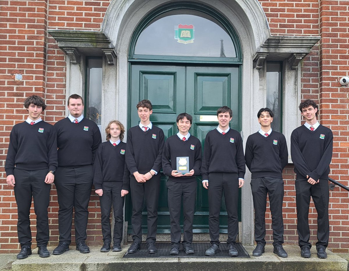 Congratulations to our senior students who competed in the Applied Maths competition. Well done to John Jyo, Gavin and Darragh who came in 1st place beating Gonzaga in a tiebreaker. They will represent the school in the All Ireland Final later this month. Well done. <a href="/iamta_news/">IAMTA</a>