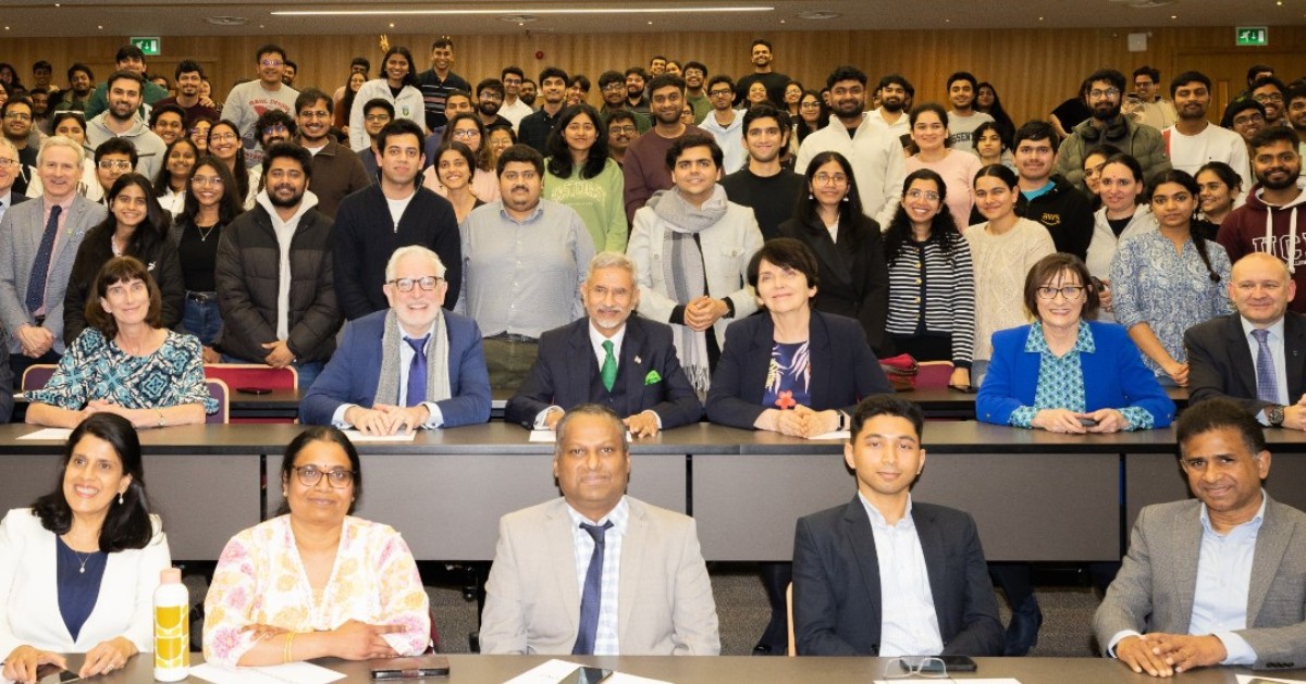 ucd_global's tweet image. Welcoming Dr. S. Jaishankar to UCD! 🇮🇳 His insights on global engagement highlight India's importance in our student community with 1,849 Indian students. We look forward to nurturing our academic & research partnership with Indian HEIs. #UCDGlobal @MEAIndia @IndiaInIreland