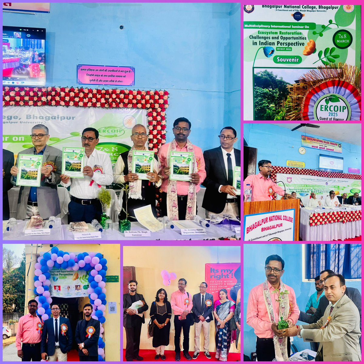 Pankajkumarpsc's tweet image. Dr. Pankaj K. Gupta at BN College, Bhagalpur, Bihar stressed the importance of authenticity in water quality efforts, as misguided decisions are causing health issues. #WaterQuality #EcosystemRestoration #BNCollege