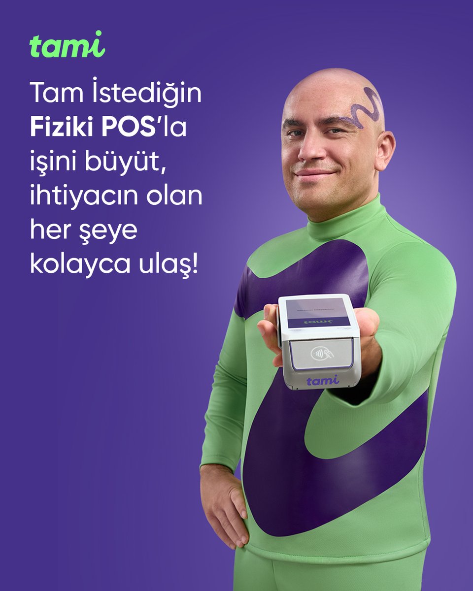 Tam istediğin fiziki POS Tami ile tüm kartlardan ödeme al, işletmeni büyütmeye başla!
İşletmen için tam istediğin POS çözümlerini hemen kullanmak için profildeki linkten başvur!

#Tami #TamİstediğinÖdemeŞekli #TamiPOS