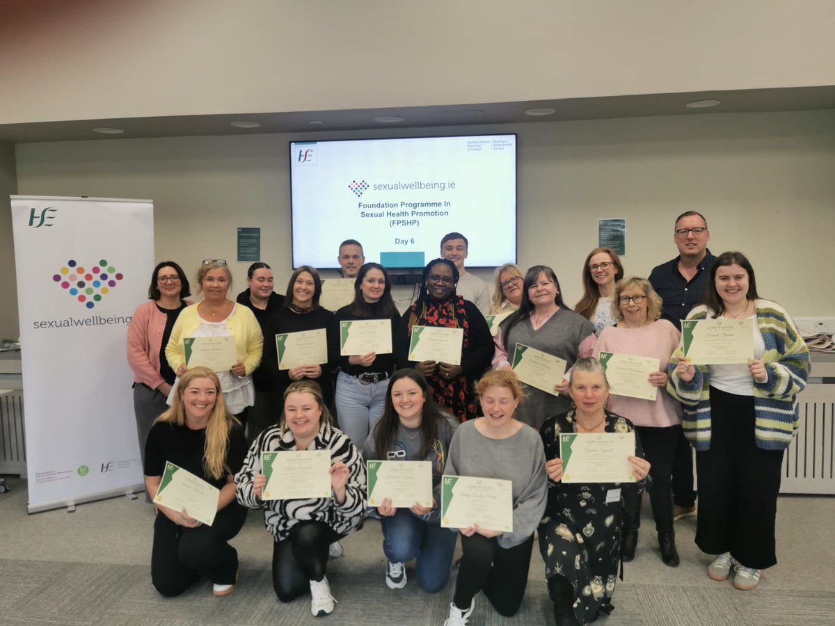 HSE CHO DNCC (@hsechodncc) on Twitter photo 🎉 A huge congratulations to all who completed the 6 days of the Foundation Programme for Sexual Health Promotion! Thank you for all your participation throughout the programme. <a href="/HsehealthW/">HSE Health & Wellbeing</a> <a href="/_respectprotect/">HSE Sexual Wellbeing</a> <a href="/pkirwan28/">Paul Kirwan</a> 🎉 A huge congratulations to all who completed the 6 days of the Foundation Programme for Sexual Health Promotion! Thank you for all your participation throughout the programme. <a href="/HsehealthW/">HSE Health & Wellbeing</a> <a href="/_respectprotect/">HSE Sexual Wellbeing</a> <a href="/pkirwan28/">Paul Kirwan</a>