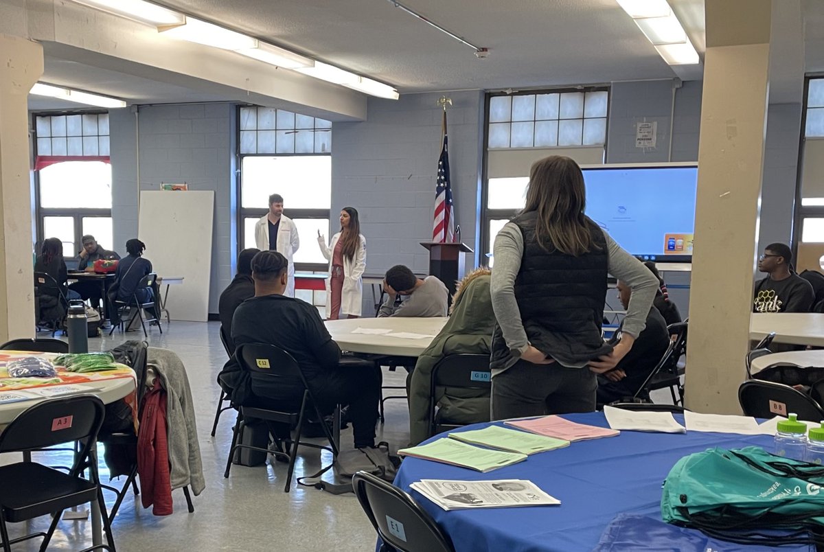 pennsleep's tweet image. Our awesome fellows are "talking sleep" at Lankenau High School today!