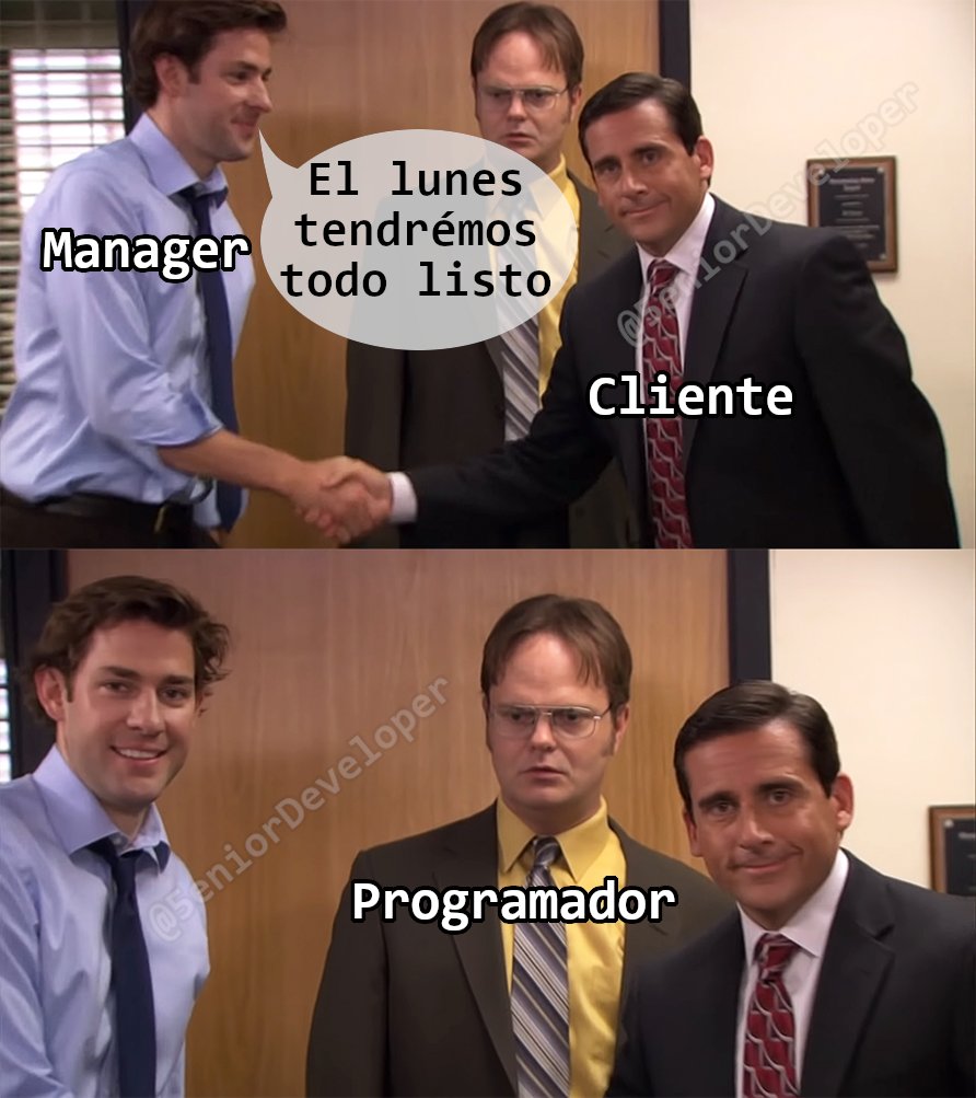 5eniorDeveloper's tweet image. El manager quedando bien con el cliente el viernes a las 4 de la tarde...