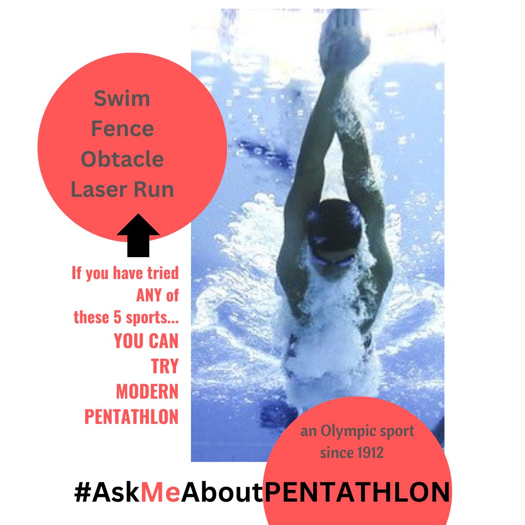 One sport, 5 disciplines. Endless possibilities.
Modern Pentathlon challenges you like no other sport—swim, run, shoot, fence, and conquer obstacle. 
Join the movement! Use #AskMeAboutPentathlon &amp;
learn more PentathlonCanada.ca
#PentathlonCanada  #SwimRunShoot #ObstacleRacing