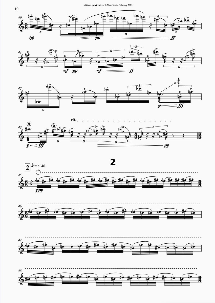 marcyeats's tweet image. ‘without quiet voices’ 20 solos for Alto Saxophone (circa 40 mins). 

This composition is inspired by the masterful playing of @DonPaulKahl and is dedicated to him with respect.