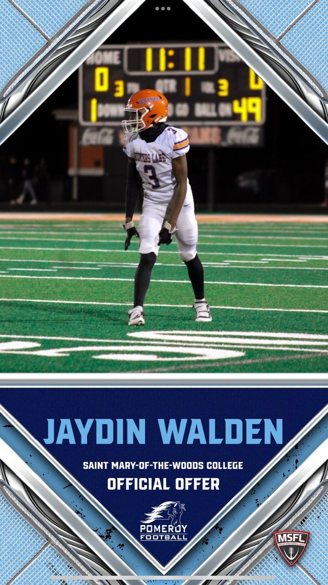 Blessed to receive an offer from Saint Mary Of The Woods @CoachRegionOLB