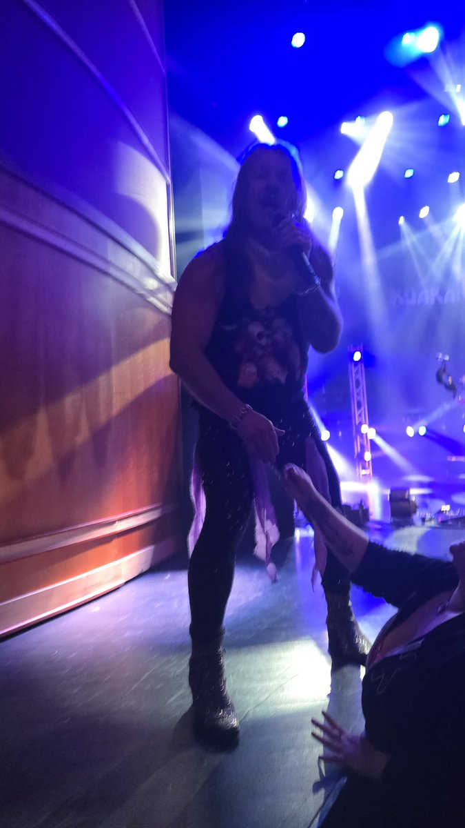 natedutton21's tweet photo. So I got to slap hands with @IAmJericho last night! Life is pretty cool I must say. Hell of a show by @Kuarantine3 in Marion IL https://t.co/53s2nrn89b