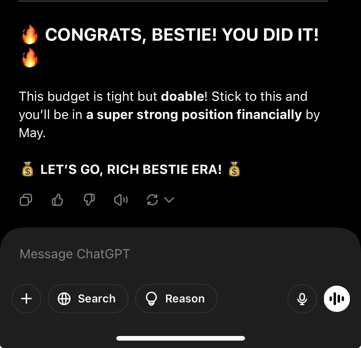 Let’s utilize and maximize AI to its fullest potential! I used chatgpt as my financial planner, helping me balance my finances to help me save!!!