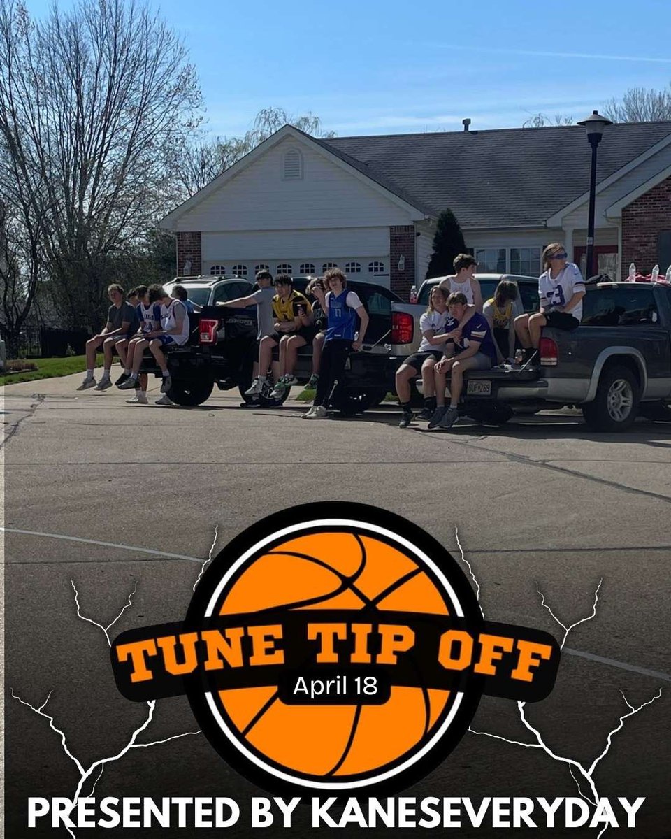Tune_Tip_Off's tweet photo. The greatest athletes in the world are coming together to play in the Tune Tip Off on April 18 this year! $10 entry fee per person. If you want to sign up talk to Sam Jost, Cole Brockmeyer, Bennett Borgmeyer, Landon Rehagen, or Gavin Moffitt https://t.co/BoRBKvrOvX