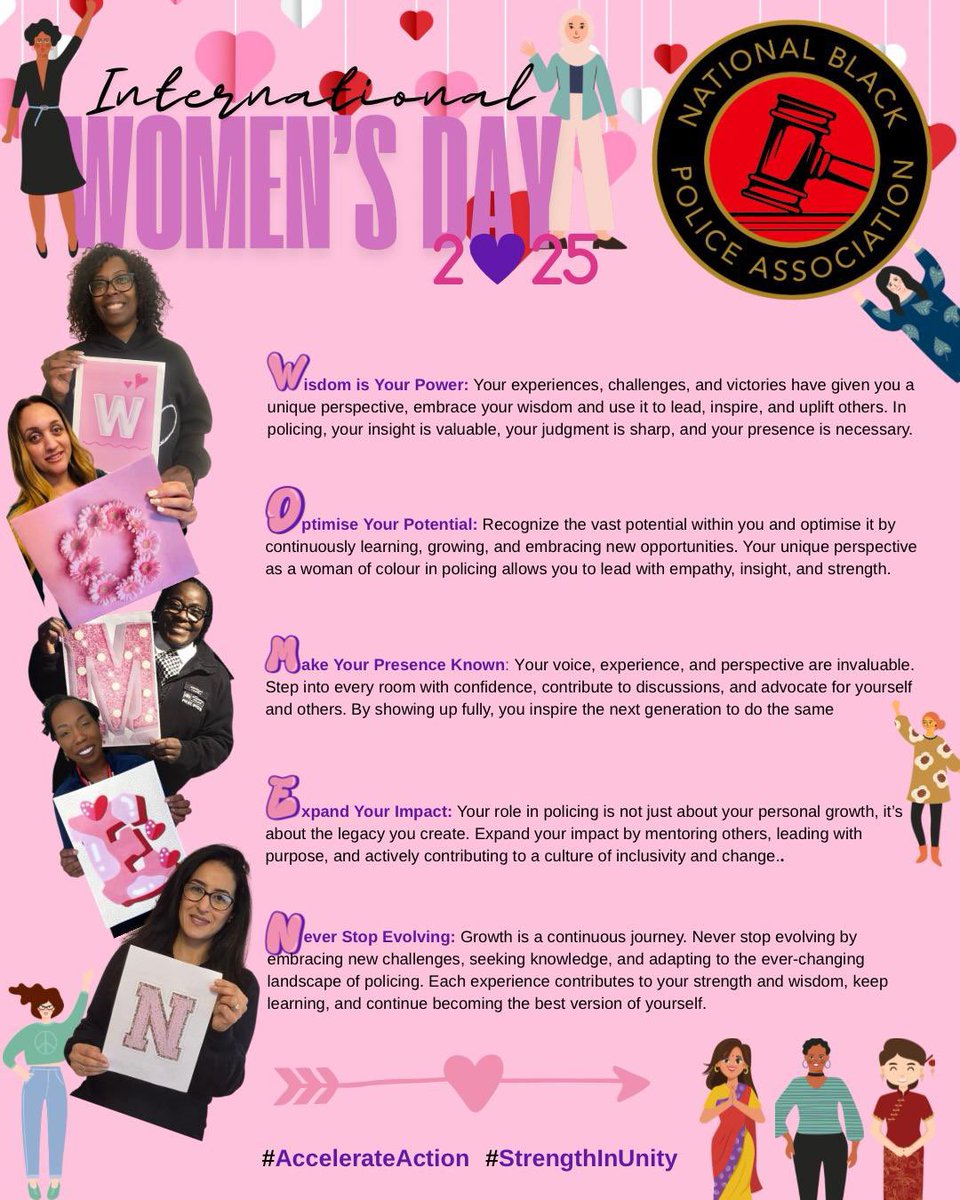This International Women's Day, we honour &amp; celebrate the incredible women from all backgrounds, faiths,&amp; cultures who continue to break barriers in UK policing.
#WD2025 #WomenInPolicing #BreakingBarriers #RaceEquality #DiversitylnAction #NBPA #strengthinunity #accelerateaction