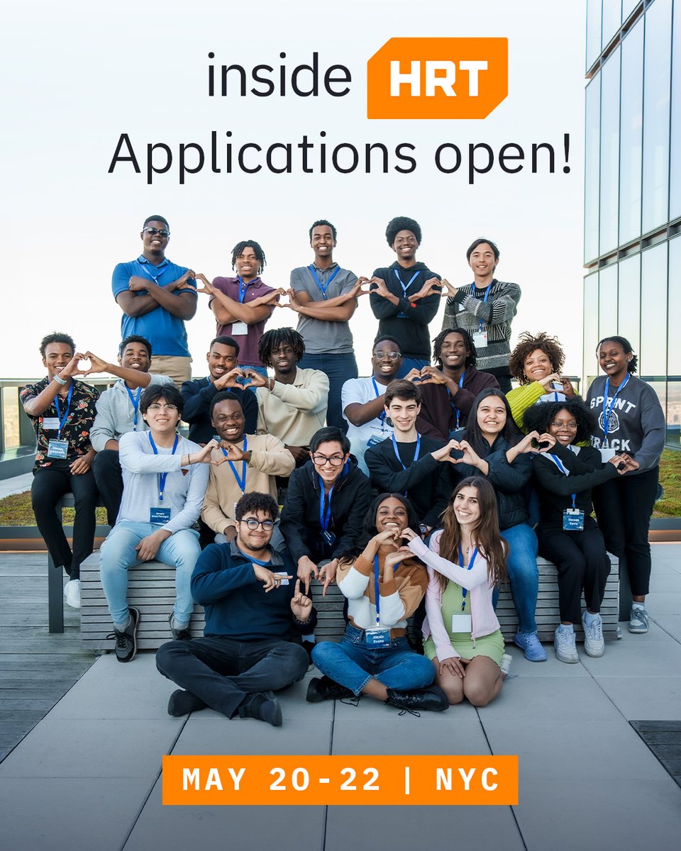 Inside HRT is back May 20 - 22 at our NYC headquarters! This 3-day program invites 2027 grads pursuing a degree in a STEM-related field for tech talks, interactive panels, and hands-on workshops with HRTers. Apply here by March 28: grnh.se/5e7b1b6f1us