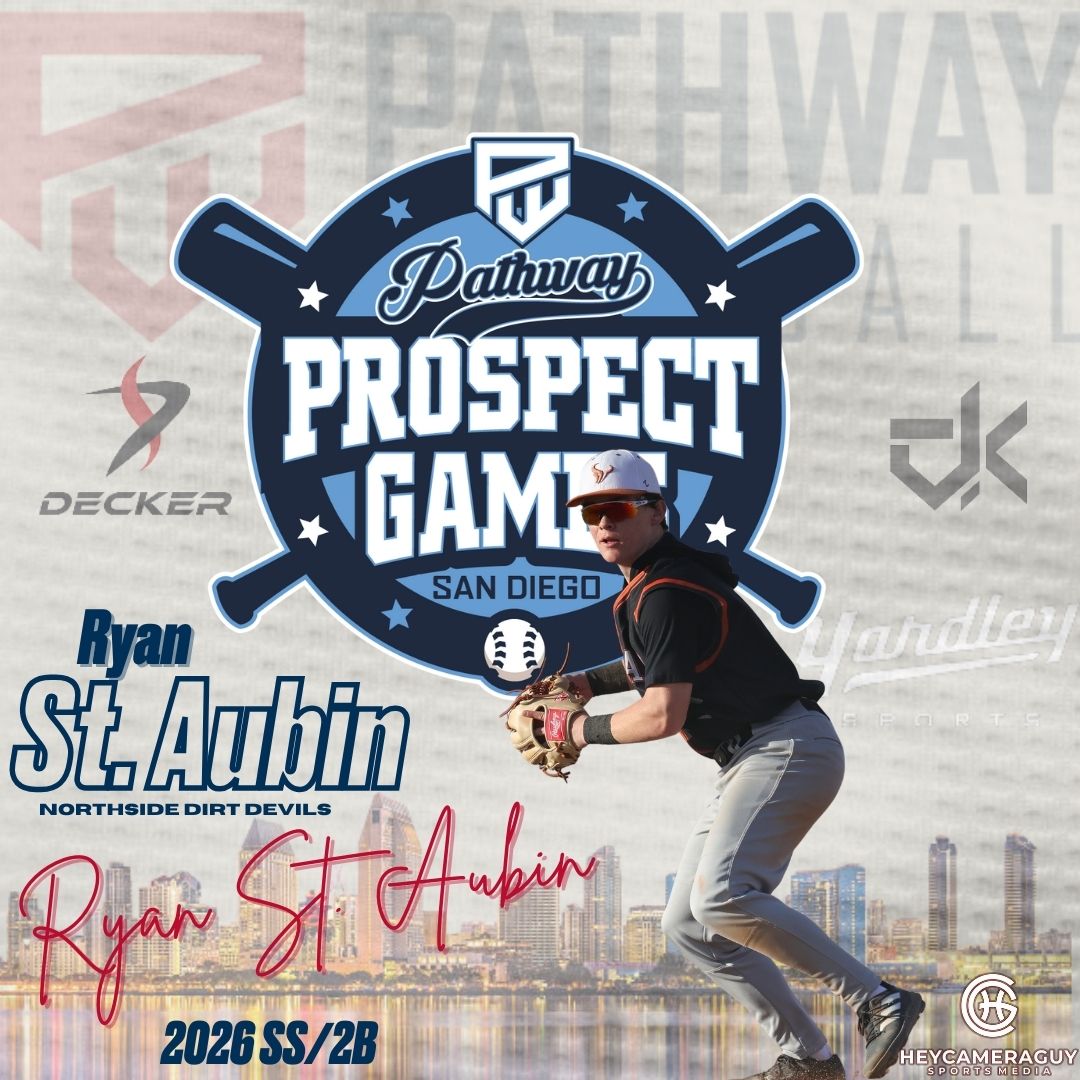 🚨Prospect Spotlight🚨
2026 SS/2B Ryan St. Aubin is ready to make his PPG debut this August in San Diego!

Ryan is a threat on the bases with his speed and instincts, always finding ways to get on and make things happen. Whether it’s beating out infield hits or working deep