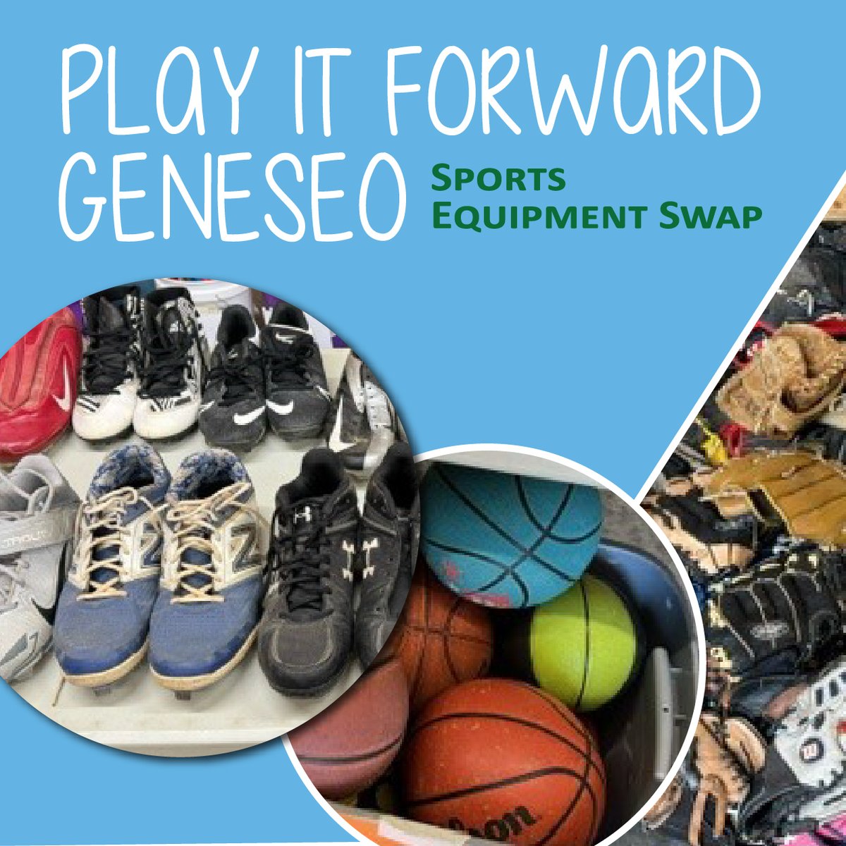 FoundationGPD's tweet photo. Spring is here! Time to declutter your closets &amp; give your old sports gear a new life. ⚽🏀🏒 Donate your gently used equipment  and help make sports more affordable for everyone! Drop off your items at The Center today!
@GeneseoParkDist 
https://t.co/r1DEJJJONA https://t.co/keej3VYlwg