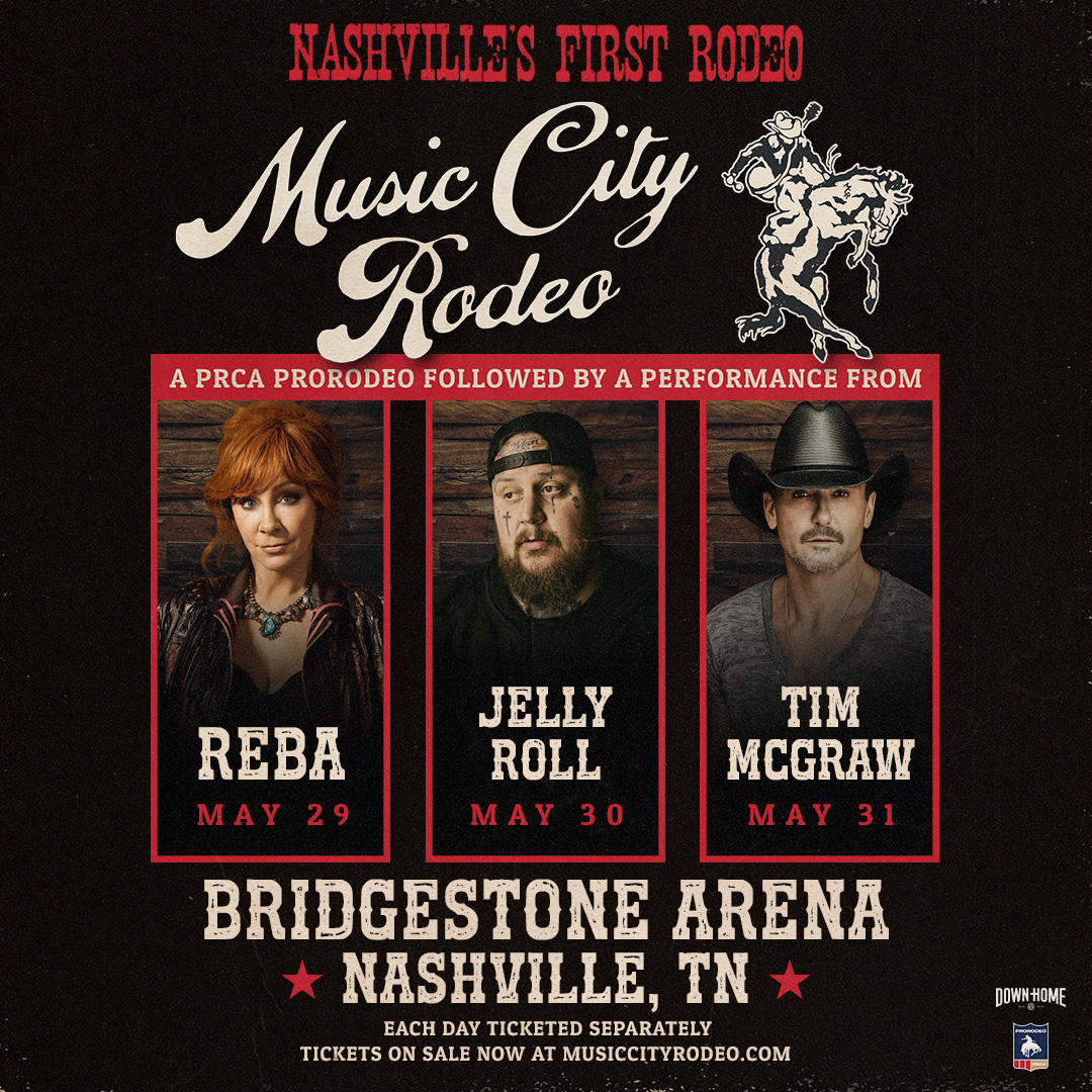 I’m so excited to be part of a new Nashville tradition with the first-ever Music City Rodeo, May 29-31 at Bridgestone Arena! I’ll be kicking off the first night of headline performances on May 29. 

Get your tickets here: musiccityrodeo.com