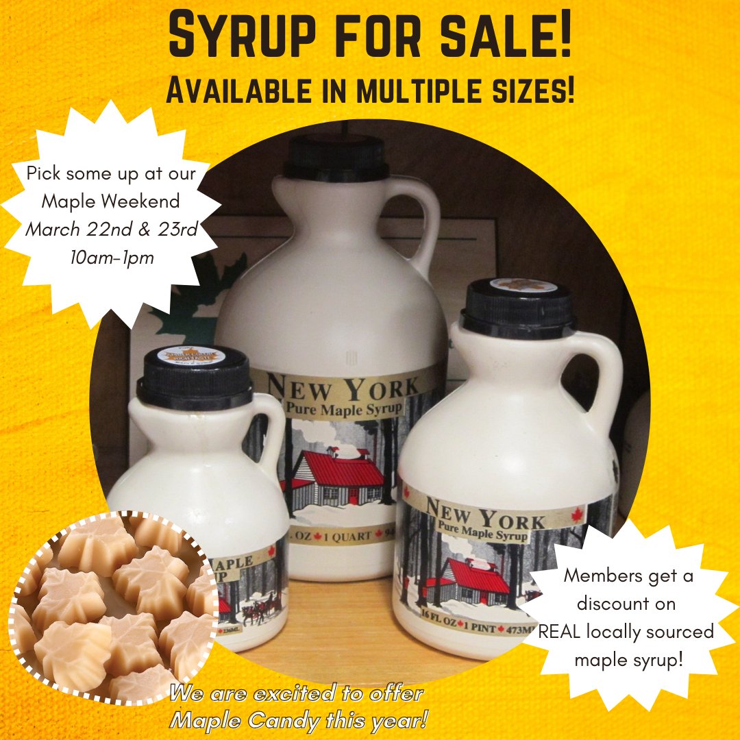 Not only we will have locally made maple syrup for sale, but this year we also have maple candy! 
All from Schoff's Sugar Shack 
Maple Weekend 3/22-3/23 10am-1pm 
At Helmer Nature Center
🍁🍬🥞🍁🍬🥞🍁🍬🥞