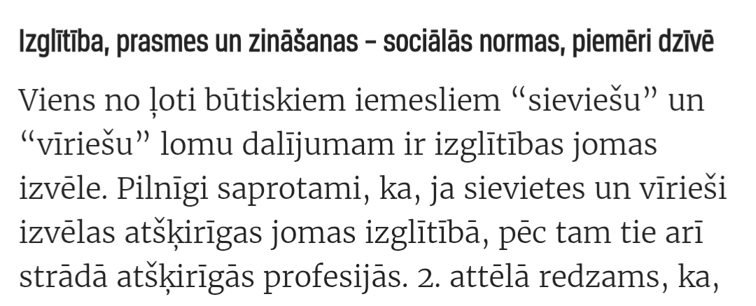Pirmais solis uz zemākiem ienākumiem ir izvēlēties zemāk apmaksātu profesiju studijas (vai nestudēt vispār).