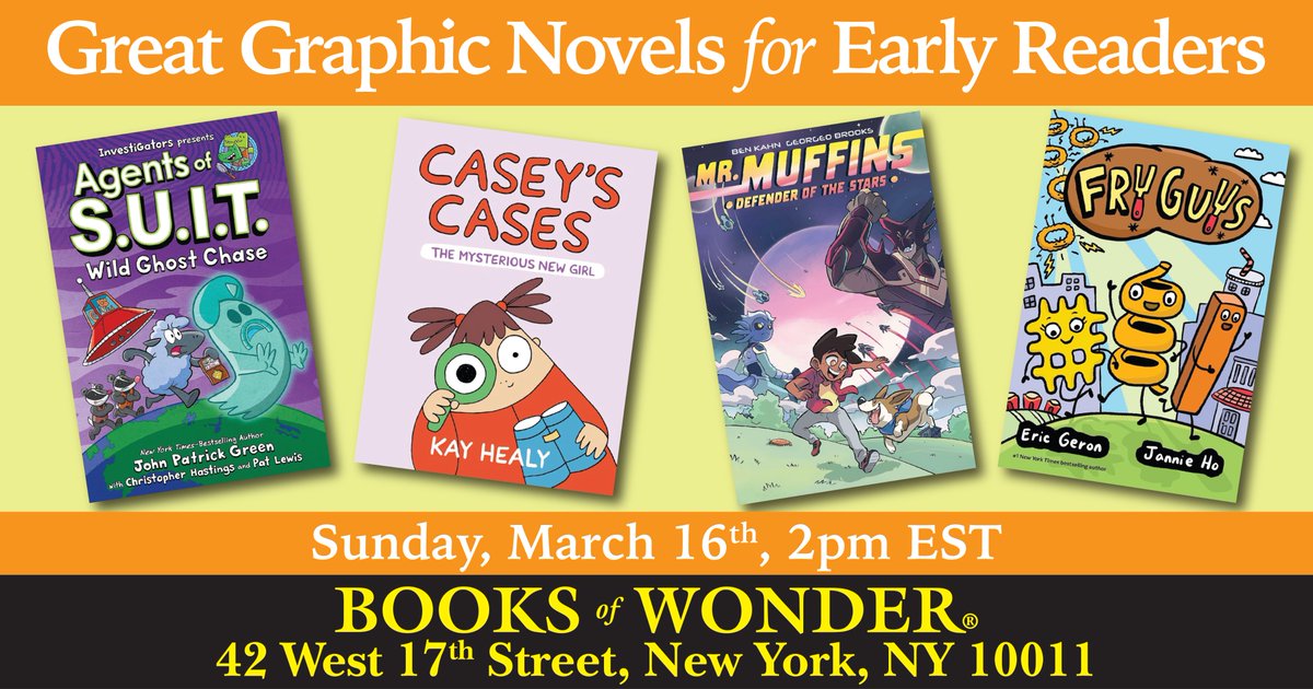 InvestiGators 🔍🐊 (@investi_gators) on Twitter photo Coming next Sunday: an amazing kids comics panel at wonderful NYC bookstore Books of Wonder!
Come see InvestiGators author <a href="/johngreenart/">John Patrick Green</a> on 5/16 at 2pm!
booksofwonder.com/blogs/upcoming… Coming next Sunday: an amazing kids comics panel at wonderful NYC bookstore Books of Wonder!
Come see InvestiGators author <a href="/johngreenart/">John Patrick Green</a> on 5/16 at 2pm!
booksofwonder.com/blogs/upcoming…