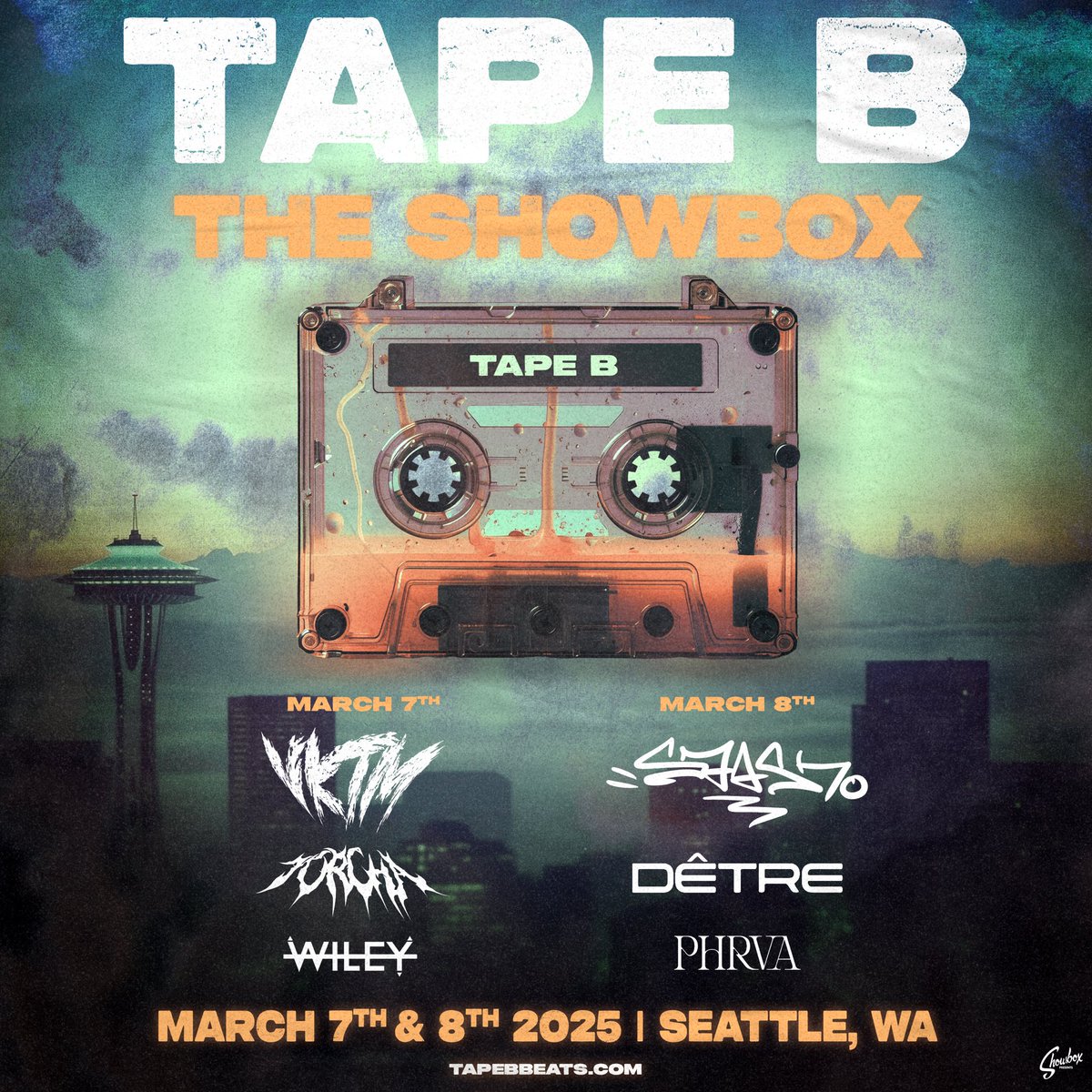 Tapebbeats's tweet image. Sold out show in Seattle tonight n tomorrow w the mf squad 

I have so much new music that I’m very excited to play out for y’all, testing a lot of stuff out for the first time tonight 🔥