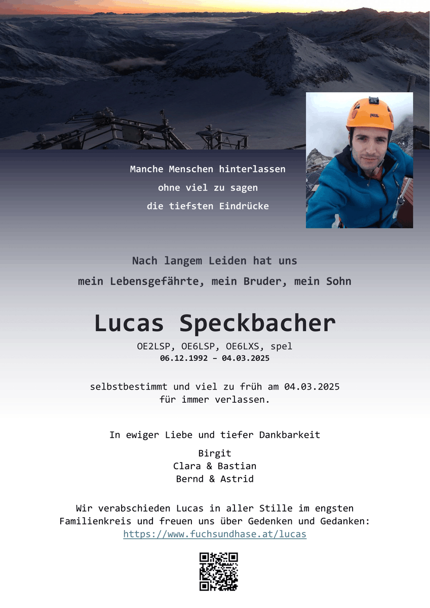 linuxtage's tweet image. Wir trauern um Lucas Speckbacher (spel) und sind in Gedanken bei seinen Angehörigen. Sein großes Engagement bleibt uns in Erinnerung.
